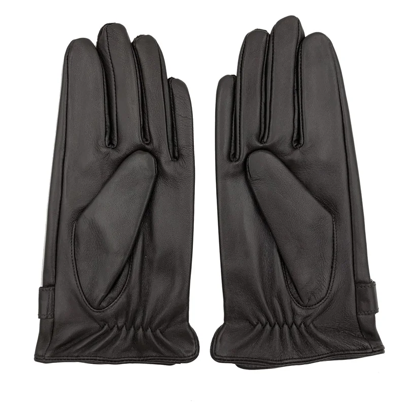 YY8597 весна/зима натуральная кожа короткие перчатки для мужчин мужские тонкие/толстые черные/коричневые перчатки с сенсорным экраном Gant Gym Luvas варежки для вождения