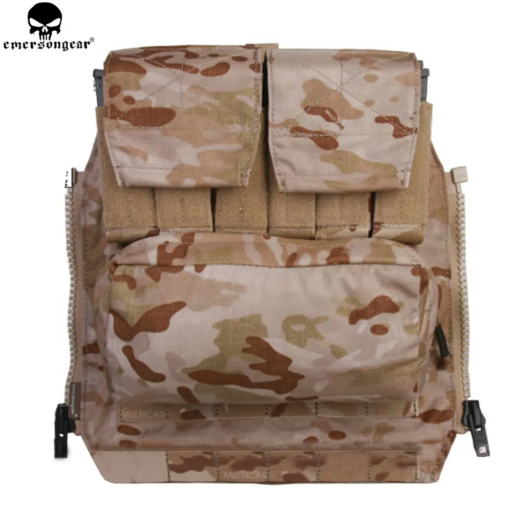 EMERSONGEAR Back Pack Zip on Panel For AVS JPC 2.0 CPC Vest Hunting Airsoft Paintball Combat Backpack Multicam Black EM9286