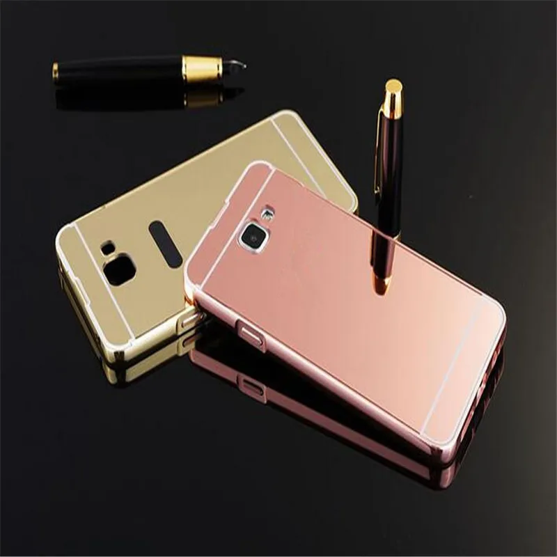 

For Samsung Galaxy A7 2018 A750 case Luxury Mirror Aluminum Back Cover For Samsung J8 2018 Metal Plating Frame Phone Shell Coque