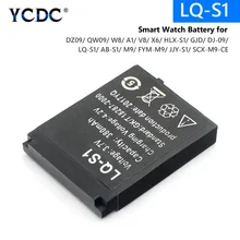 Durable Smart Watch Battery 1Pcs LQ-S1 3.7V 380mAh lithium Rechargeable Battery For Smart Watch DZ09 W8 1pcs lot original rechargeable li ion battery 3 7v 380mah smart watch battery replacement battery for smart watch dz09 a1 v8 x6
