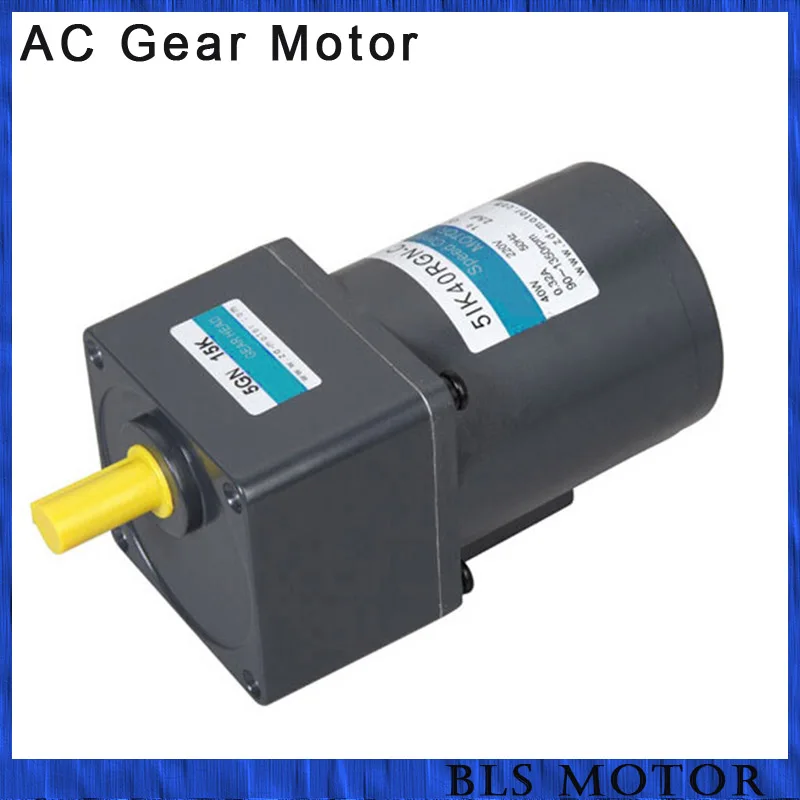 15K AC 220V 40W Motor de engranaje as/íncrono monof/ásico Deceleraci/ón Motor reductor de velocidad ajustable Motor de velocidad continua Motor de velocidad reversible