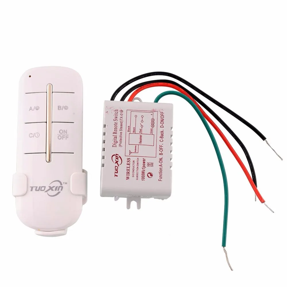 

1 Channel Way ON/OFF Digital Wireless Light 110V Garage Wall New Switch Splitter Box Remote Control