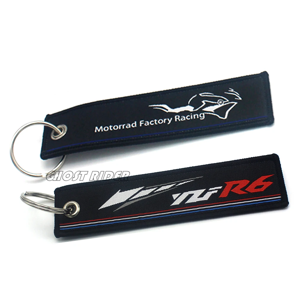 

For Yamaha YZF R6 YZF-R6 Motorcycle Embroidered Badge Keyring Embroidery Key Holder Chain Collection Keychain