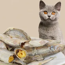 Przekąski dla kota naturalne liofilizowany gromadnika duże pełne nasion ryby kot suszone głębokie ryby morskie odżywianie przeznaczonych do tuczu bez soli karma dla kotów(China)