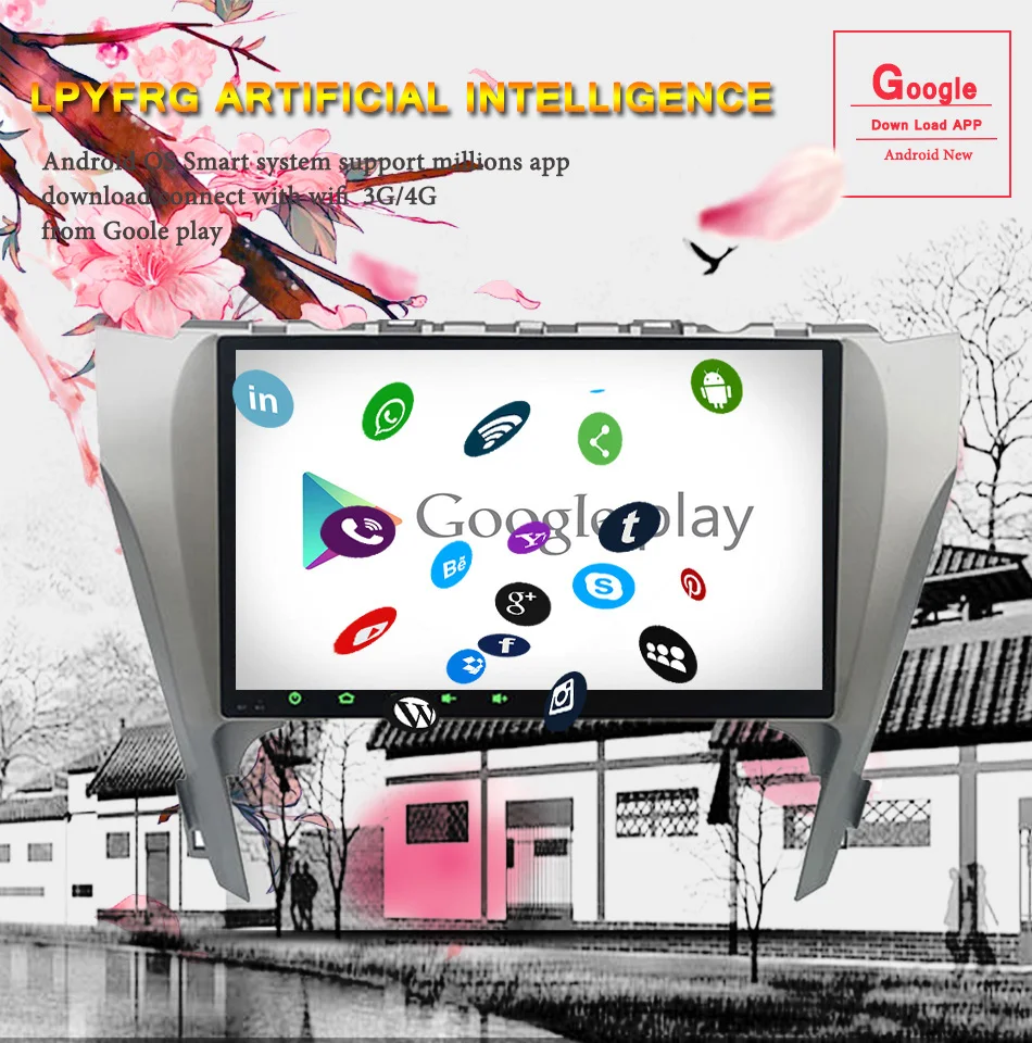 Flash Deal 10.1" Android Car Stereo DVD For Toyota Camry 2015-17 support Auto Radio GPS Navigation Audio Video WiFi DAB OBD DISC AUX System 4