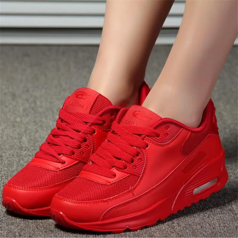 Новинка; дизайнерские корейские белые кроссовки на платформе; повседневная женская обувь; коллекция года; модные летние теннисные туфли; feminino; женская обувь; Basket Femme - Цвет: Красный