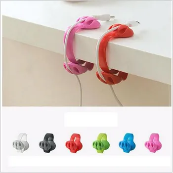 

Universal Bobbin Winder Silicone Anti-skid Desktop Clip-on Cable Holder Organizer Winder Wire Cord Mount Management