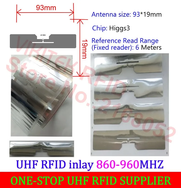 Alien 9654 UHF RFID сухая инкрустация 860-960 MHZ Higgs3 915 M EPC c1g2 ISO18000-6C, может использоваться для RFID меток и этикеток