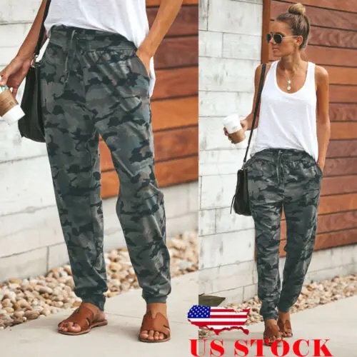 camouflage track pants womens