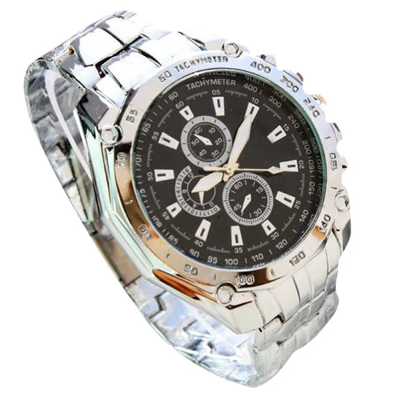 

Hommes Montres Vente Chaude 2018 Nouveau Trois Yeux Six Aiguille En Acier De Mode Hommes de Montre Levert Dropship