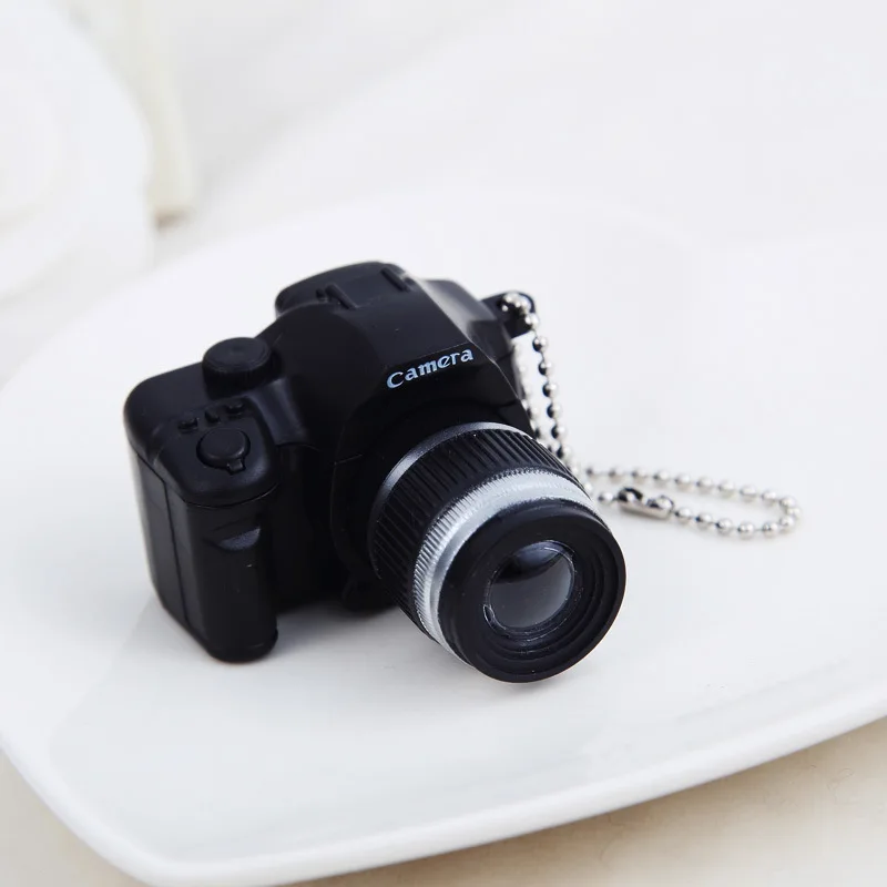 

New Fashion Keychains Cute imulation camera Key Chain Ring Anime Keychain Creative Trinket Charm Women Girl Kids Keyring