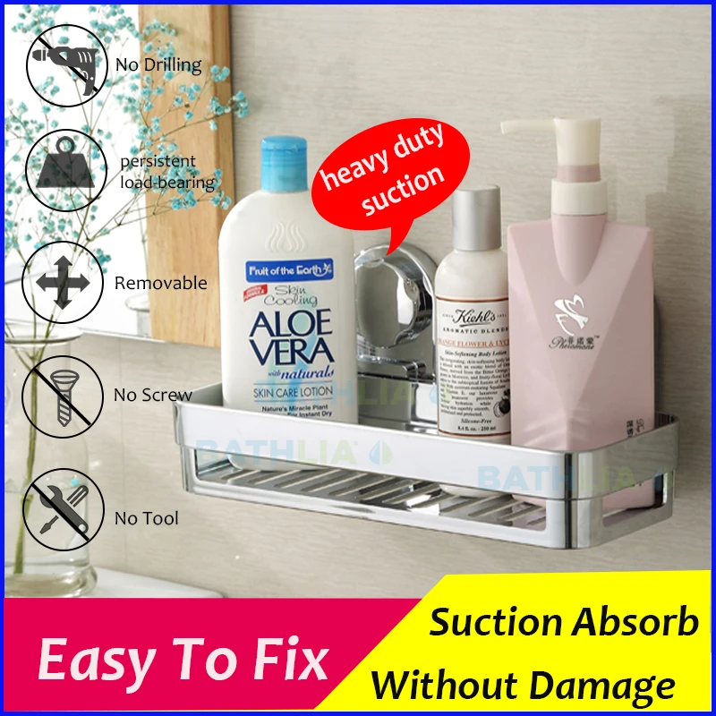 Bathroom Accessories Corner Rack Shower Caddy Shelf Bathroom Shampoo Holder With Suction Cup Super big Size