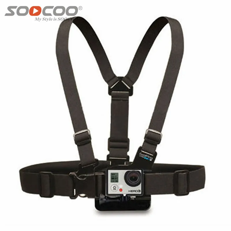 

Adjustable Chest Belt Strap Chest Mount Harness for GoPro HD Hero 4 3 1 2 SJ4000 SJ5000 Sport Action Camera Accessories Black