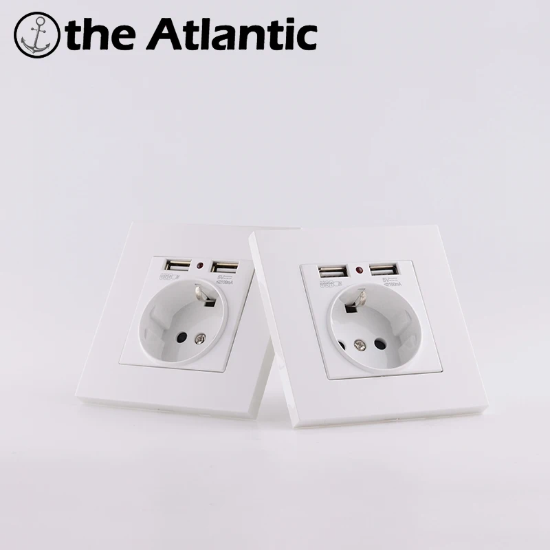 Розетка для розетки 16А стандарт ЕС розетка с 2А Двойной usb порт зарядки мобильный