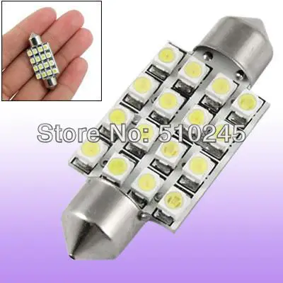 100X Большая распродажа Автомобиля СВЕТОДИОДНАЯ гирлянда света C5W 16 SMD LED 16smd 3528 41 мм авто светодиодные лампы