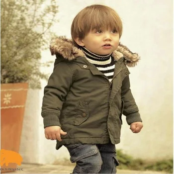 

Baby Boys Winter Jacket Thick Keep Warm Hooded Coats Kids Boys Cotton Padded Warm Autumn Outerwear Children Clothes