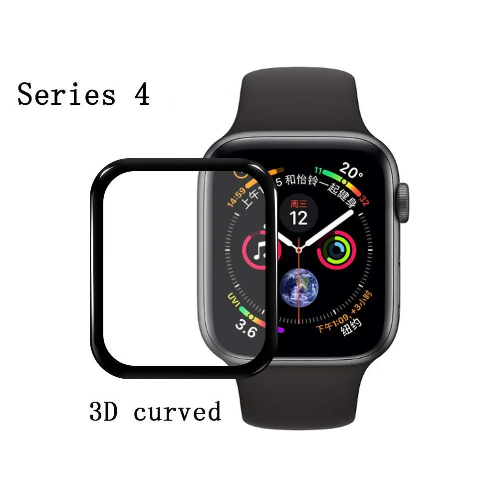3D Curved Tempered Glass For Apple Watch 40mm 44 mm Screen Protector