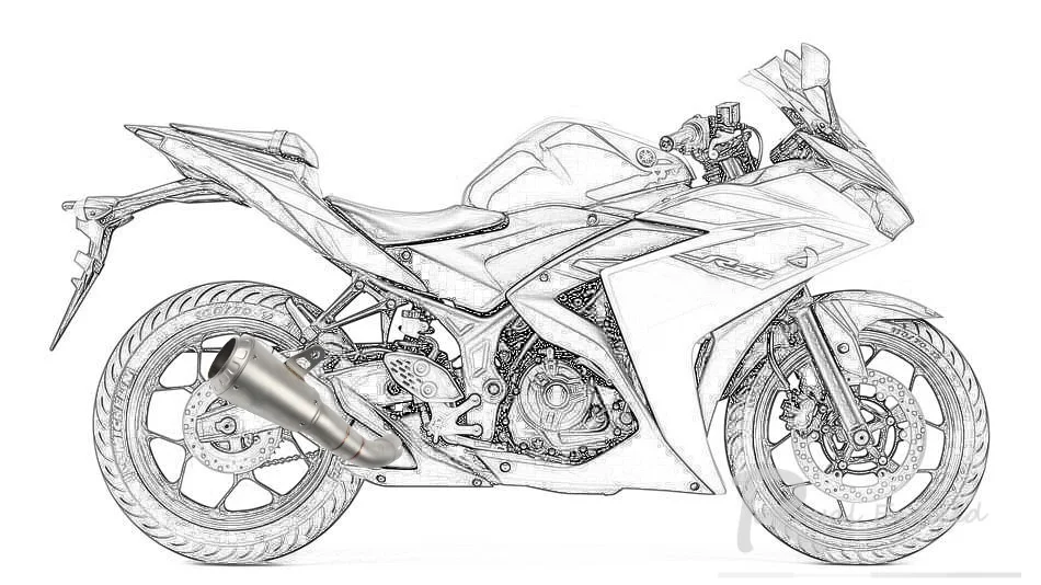 Для Yamaha R3 R25 YZF-R3 мотоцикл глушитель slip-on для YAMAHA YZF R30 R25 YZF-R3 MT30 с лазерной маркировки