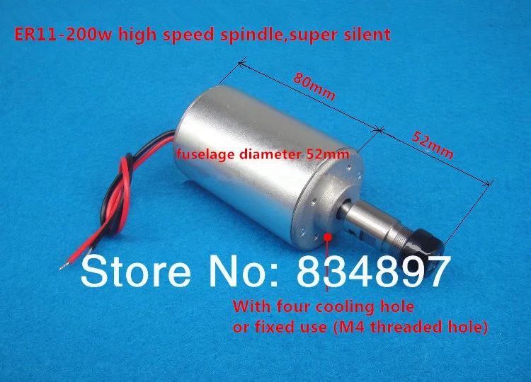 engraving machine spindle ER11 200W high speed spindle rush air cooled PCB spindle moto 1pcs