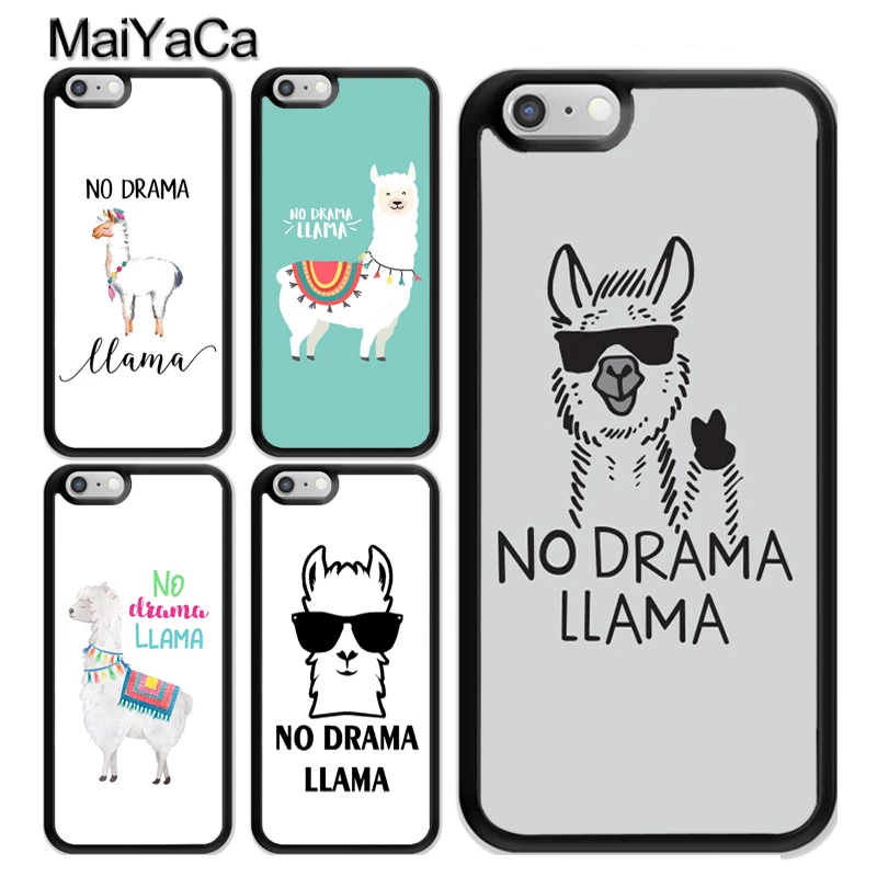 

MaiYaCa No Drama Llama Alpaca Soft TPU Skin Phone Case For iPhone X XR XS MAX 6 6S 7 8 Plus 5 5S SE Fundas Coque Cover