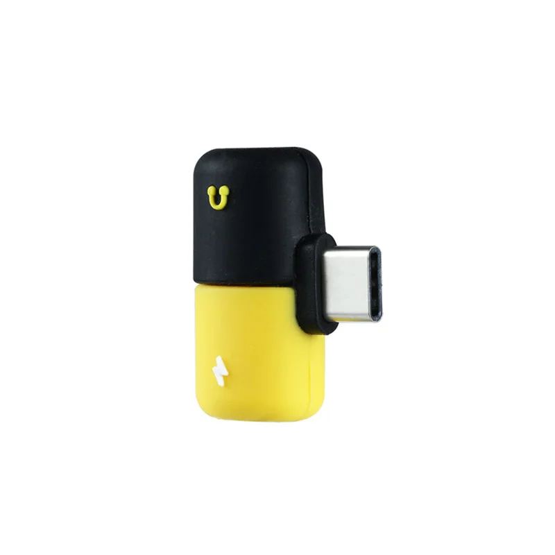 Капсула таблетки 2 в 1 Наушники Аксессуары зарядный кабель Тип C Usb C до 3,5 мм Адаптер наушников Аудио зарядки сплиттер уха