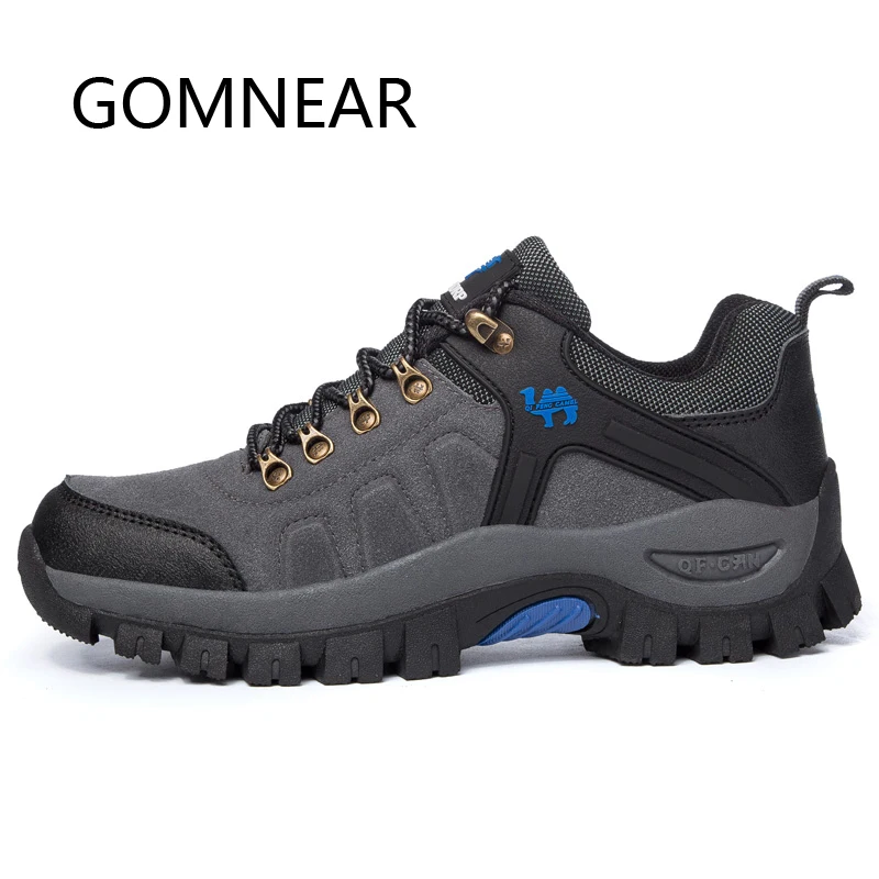 Gomnead/зимние кроссовки для мужчин; тактические ботинки; уличная походная обувь; обувь для туризма и охоты; ботинки для альпинизма; обувь для мужчин - Цвет: Gray