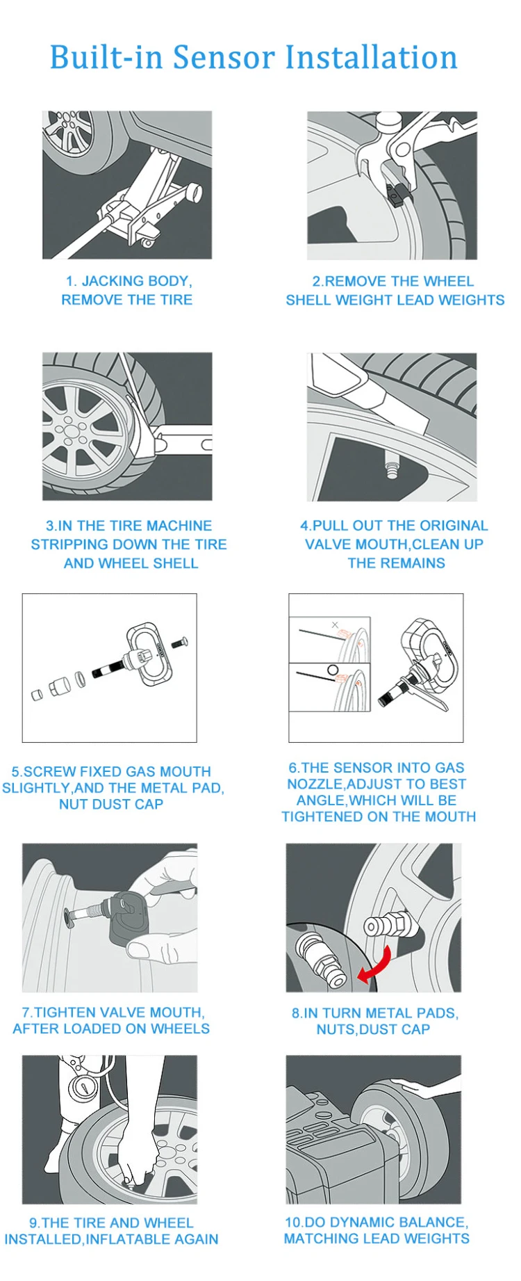 U912 TPMS car tire pressure monitor system-12