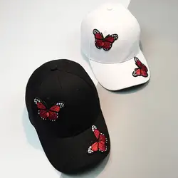 Новый 1 шт. Для женщин Для мужчин регулируемый пара Бабочка Бейсбол Кепки унисекс Snapback хип-хоп плоским шляпа ap6