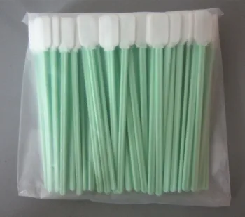 

100 pcs Polyester Cleaning Swabs with Large Rectangle Tip 5'' Long Handle Swabsticks for Printhead, Camera, Optical Lens