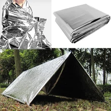 Кемпинг открытый водонепроницаемый для спасения при аварийной ситуации одеяло Фольга тепловое пространство первой помощи Серебристая шторка военное одеяло