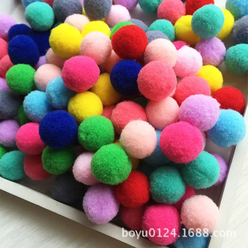 multi size mix color pompom Fluffy Plush cloth Craft DIY Soft pon poms ball furball homeand party decor Sewing Supplies
