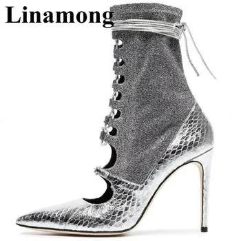 

2018 Hottest Sexy Leopard Pointed Toe And Thin High Heel Winter Women Boots High Quality Fashion Women Long Boots Normal Size