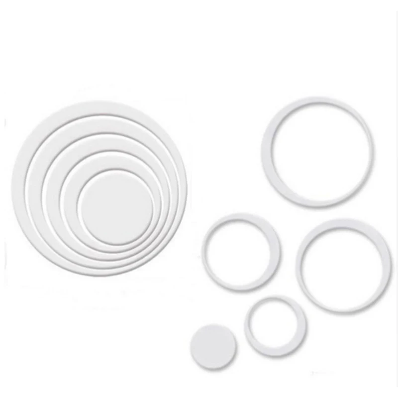 5Pcs DIY  Modern 3D Circles Ring Wall Stickers DIY Indoor Room Wall Home Decor