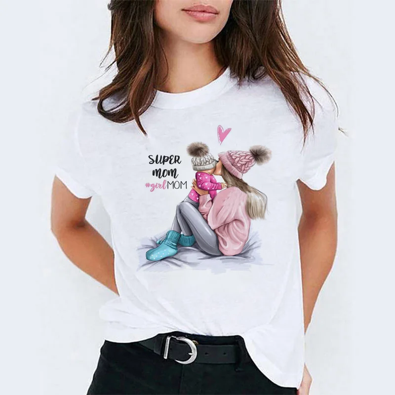 Летние супер мама футболка Для женщин Camiseta футболка с надписью Mama мамина забота о малышах одежда короткий рукав модная футболка Femme Harajuku рубашка в Корейском стиле топ