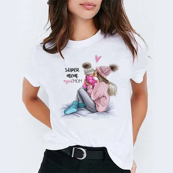 

Summer Super Mom T shirt Women Camiseta Mama Tshirt Mother's Love Clothes Short Sleeve Vogue Tee shirt Femme Harajuku korean Top
