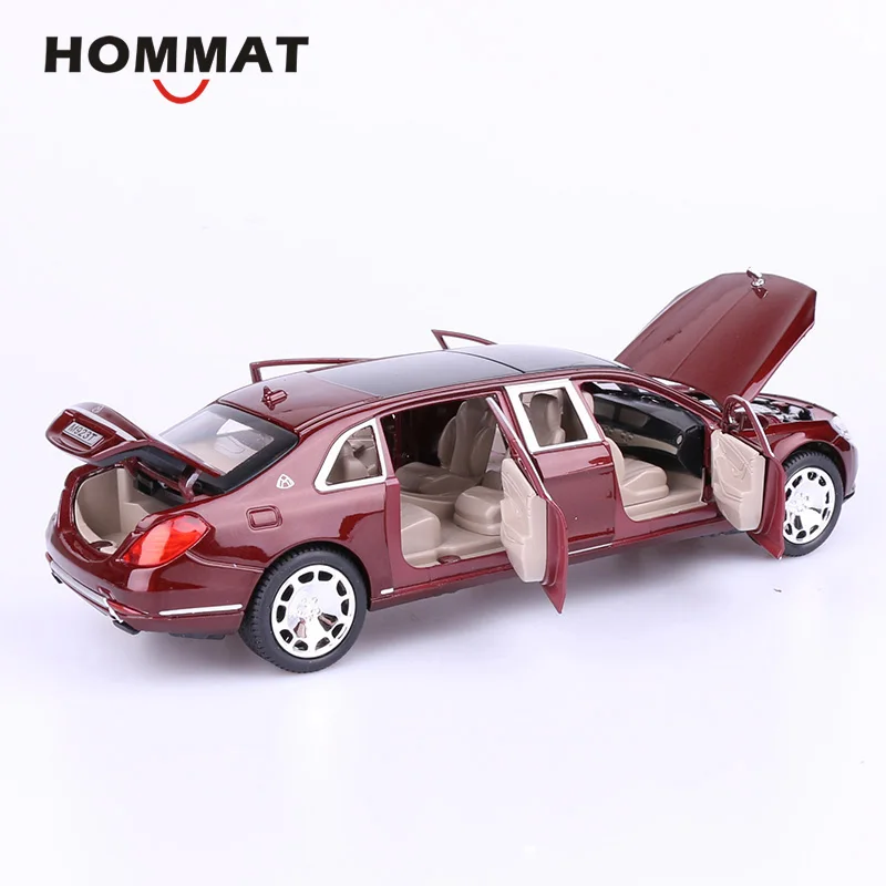 HOMMAT 1:24 Maybach S600 лимузин роскошная модель автомобиля литая под давлением