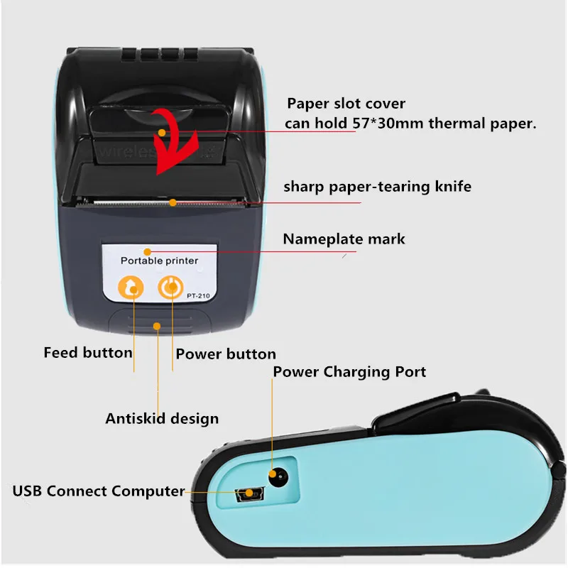 الجملة 58 مللي متر المحمولة USB بلوتوث طابعة حرارية صغيرة سوبر ماركت محلات تأخذ التدريجي الباركود استلام الطابعة الجملة 58 مللي متر المحمولة USB بلوتوث طابعة حرارية صغيرة سوبر ماركت محلات تأخذ التدريجي الباركود استلام الطابعة