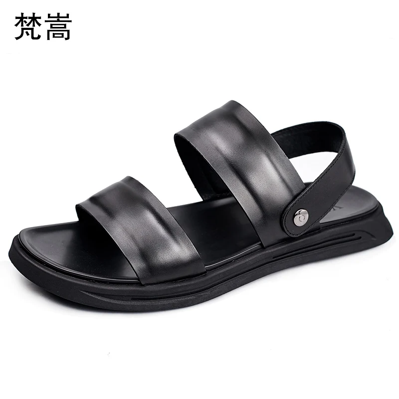 

Roman Sandals Men Summer New Leisure Genuine Leather Mens Beach Shoes mens gladiator sandals summer male comfortable shoes