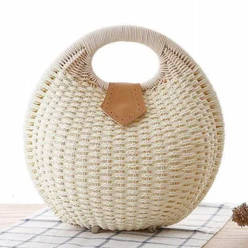 

WILIAMGANU Designer Big Women Bag Straw Weave Holiday Luxury Handbags Famous Brand Travel Summer Beach Shell Ladies Hand Bags