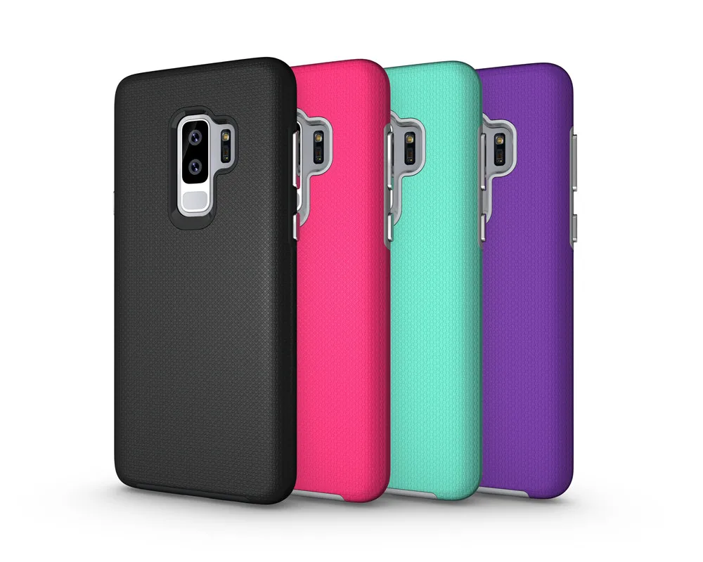 For Samsung Galaxy S9 Plus Non Slip Shockproof PC+TPU Hybrid Case Armor Back Cover Capa |