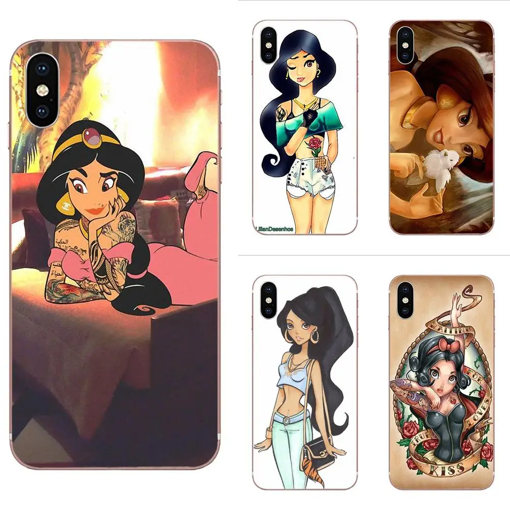 

Tattooed Jasmine Punk Princess Novelty Phone Case Cover For Xiaomi Redmi Note 2 3 3S 4 4A 4X 5 5A 6 6A Pro Plus