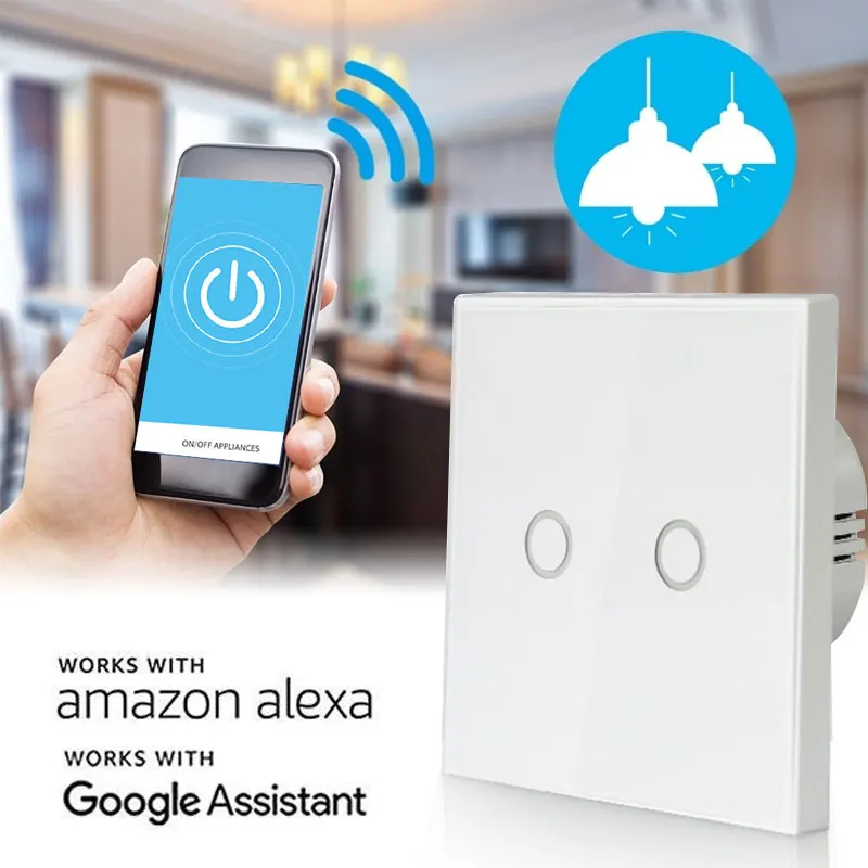 

AC 85-230V Touch Light Switch Safe Automation Wifi Smart Light Switches for Light Home Appliances LED Light Wall for Timing