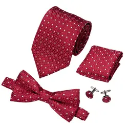 Галстуки для мужчин галстук-бабочка платок запонки модный Шелковый Галстук Галстуки для деловых свадебных вечеринок Мужские галстуки