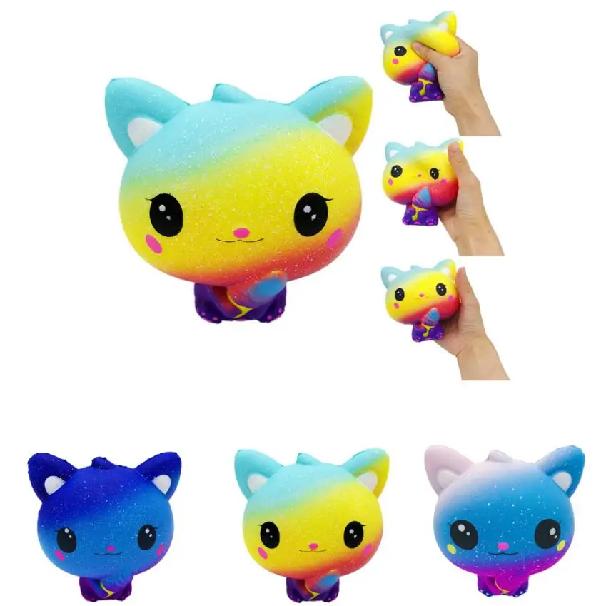 2018 Оригинал Kawaii Красочные Galaxy Cat Ароматизированная подвеска замедлить рост коллекция Cat игрушка-антистресс игрушечные лошадки подарки