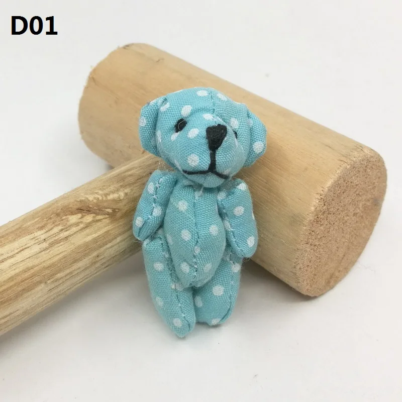 4,5 см x 20 шт плюшевый игрушечный плюшевый медвежонок мини Тряпичные куклы ткань Присоединяйтесь медведи необычный, ручной работы ювелирные изделия аксессуары - Высота: D 01