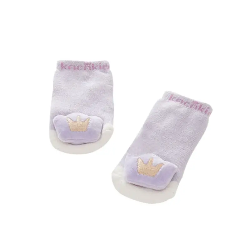 Детские носки для малышей Нескользящие Повседневные детские носки с рисунками животных подарки, 4 стиля 0-3Y - Цвет: 09ZM