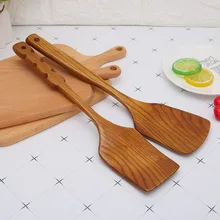 1 шт. здоровые кухонные инструменты деревянная лопатка шпатель ложка-лопатка кухонная утварь с длинной ручкой турнеры принадлежности для приготовления пищи