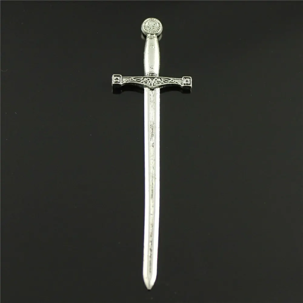 10 шт. средневековый меч Шарм металлические подвески для браслета женские ювелирные изделия серьги браслет женский B13333