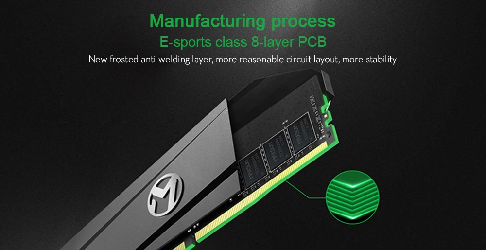 MAXSUN DDR4 быстрое охлаждение 4 г/8 г/16 г 2400 МГц банк памяти E-sports 8-слойная печатная плата 2400 МГц DRAM гранулы