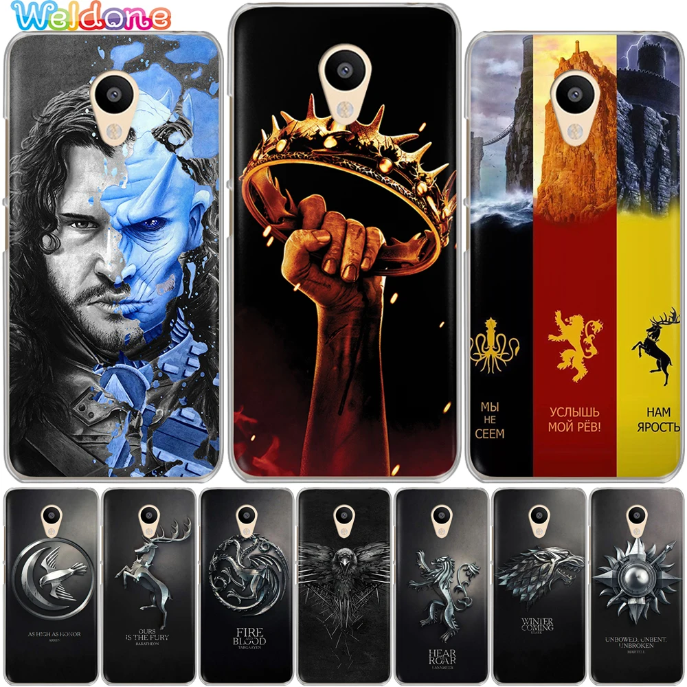 

Game Thrones GOT Dragon Jon Snow Eddard Stark Case For Meizu M6S MX6 M6T M5S M5C M3 M5 M6 Note Pro7 Plus U10 U20 case Cover Etui